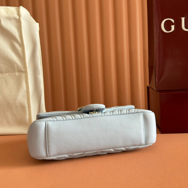 Gucci GG Marmont Bag Blue Sheepskin 250847