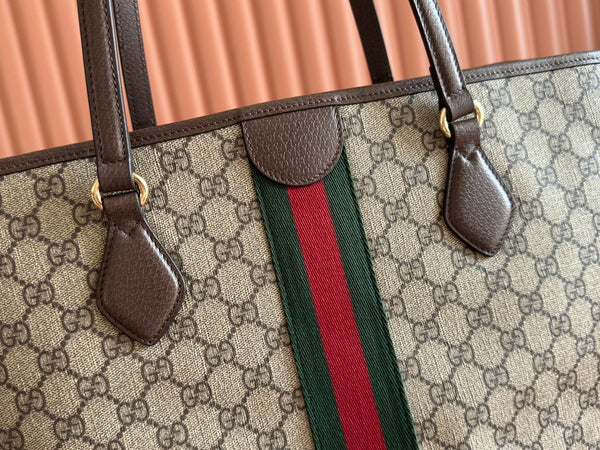 Gucci Ophidia 31cm Bag Ebony Brown Canvas 255280