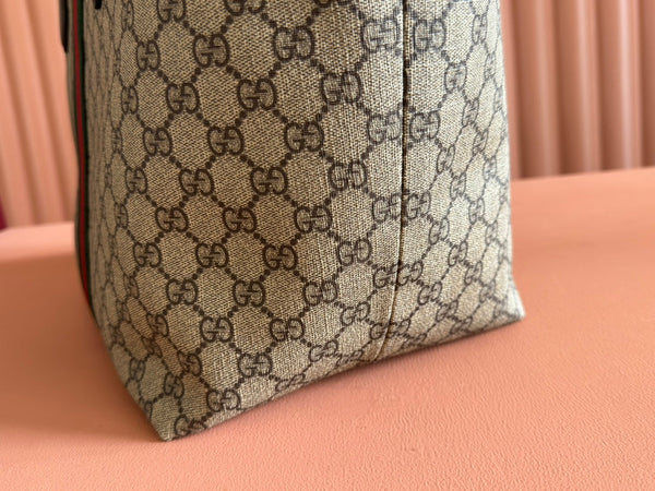 Gucci Ophidia 31cm Bag Ebony Brown Canvas 255280