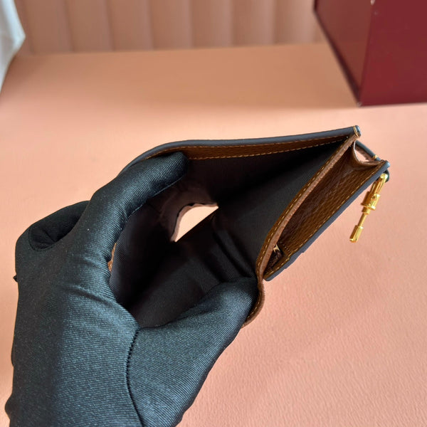 Portafoglio Gucci Jackie in tela e pelle blu marrone 255172