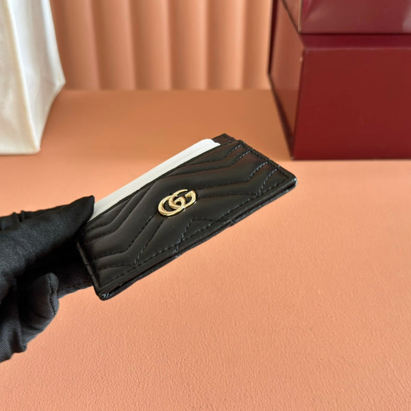 Gucci Marmont Card Wallet Black Calfskin 254958