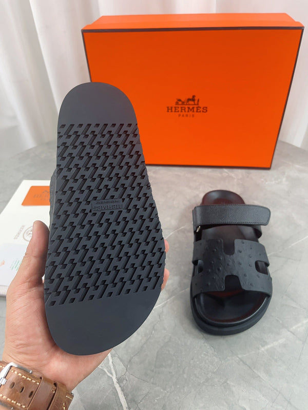 sandalo chypre tutto in pelle di vitello nera