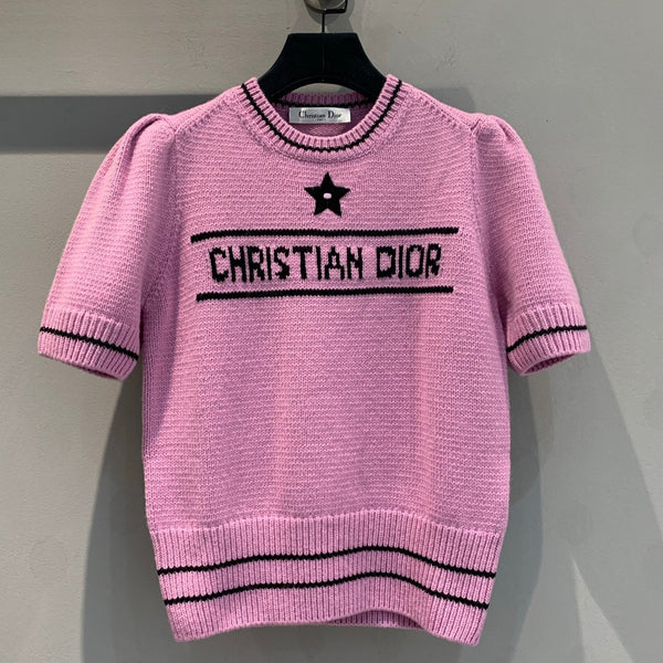 CD 25 Lucky Star Knit Top Pink Sheep wool