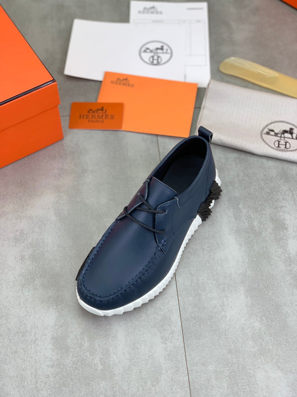 HM INCREASE SNEAKER NAVY CALFSKIN