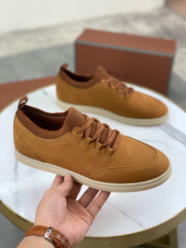 LP SOHO WALK TRAINERS IN MUSTARD SUEDE