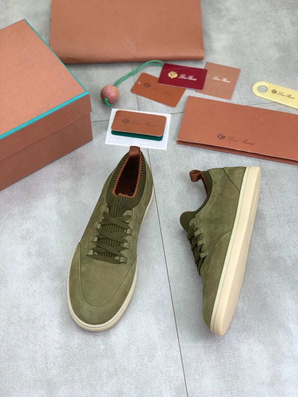 LP SOHO WALK TRAINERS IN OLIVE SUEDE