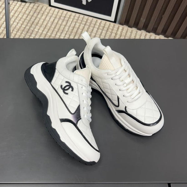 CC Sneaker White Quilted Cowhide