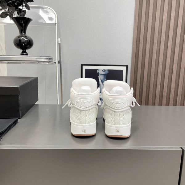 SNEAKERS ALTE IN PELLE DI VITELLO BIANCA