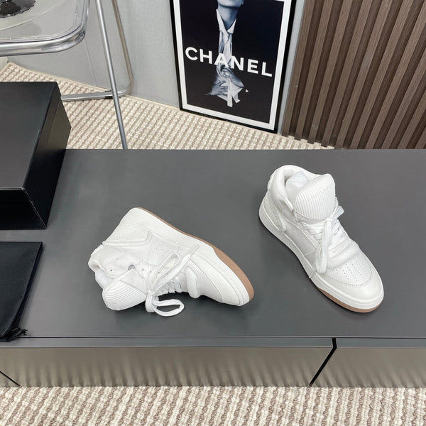 SNEAKERS ALTE IN PELLE DI VITELLO BIANCA