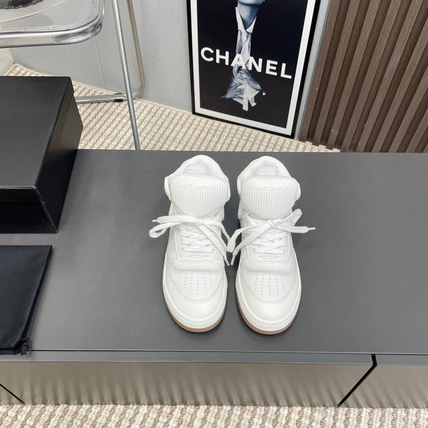 SNEAKERS ALTE IN PELLE DI VITELLO BIANCA