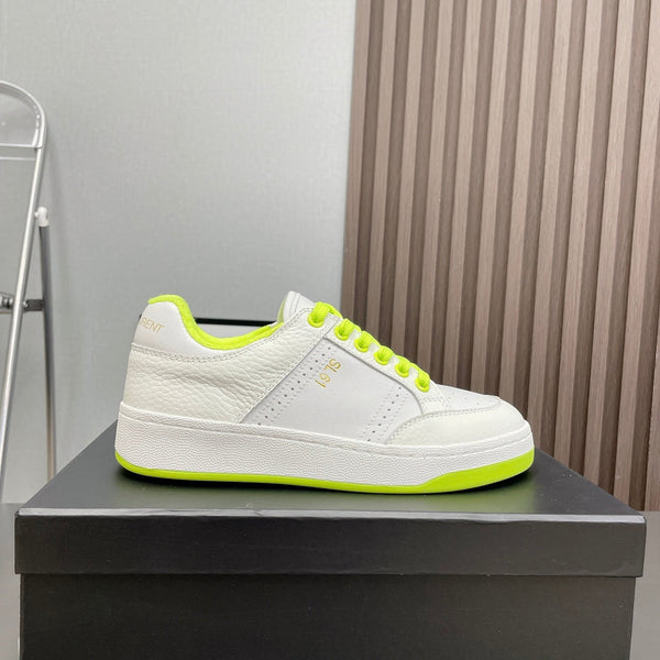 SNEAKERS SL/61 IN PELLE DI VITELLO GIALLO FLUO MIX BIANCO