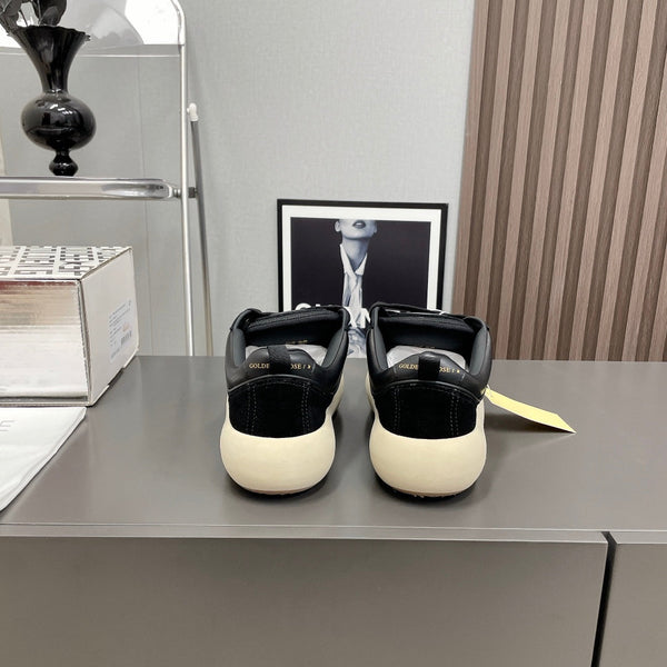 SPACE-STAR CUBE SNEAKERS IN BLACK SUEDE WITH PERFORATED STAR