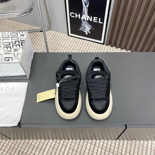 SPACE-STAR CUBE SNEAKERS IN BLACK SUEDE WITH PERFORATED STAR