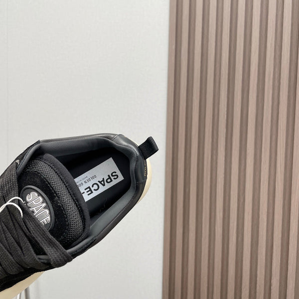 SPACE-STAR CUBE SNEAKERS IN BLACK SUEDE WITH PERFORATED STAR