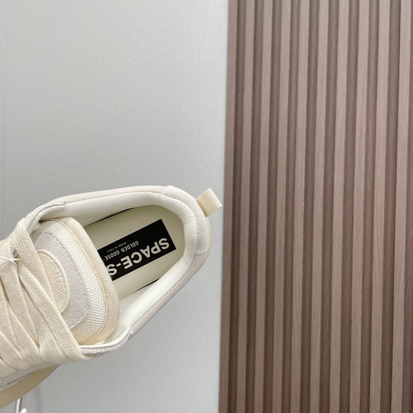 SPACE-STAR CUBE SNEAKERS IN WHITE LEATHER WITH PERFORATED STAR