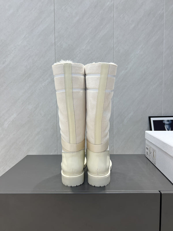 Dior 2025 Boot White Suede Cowhide Fur 502074