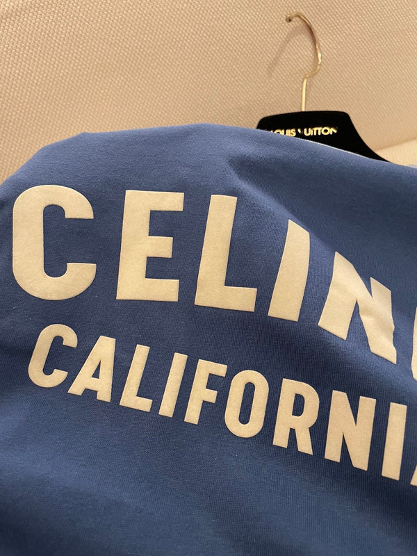 Celine 25 T-shirt Blue mix Light Yellow Cotton