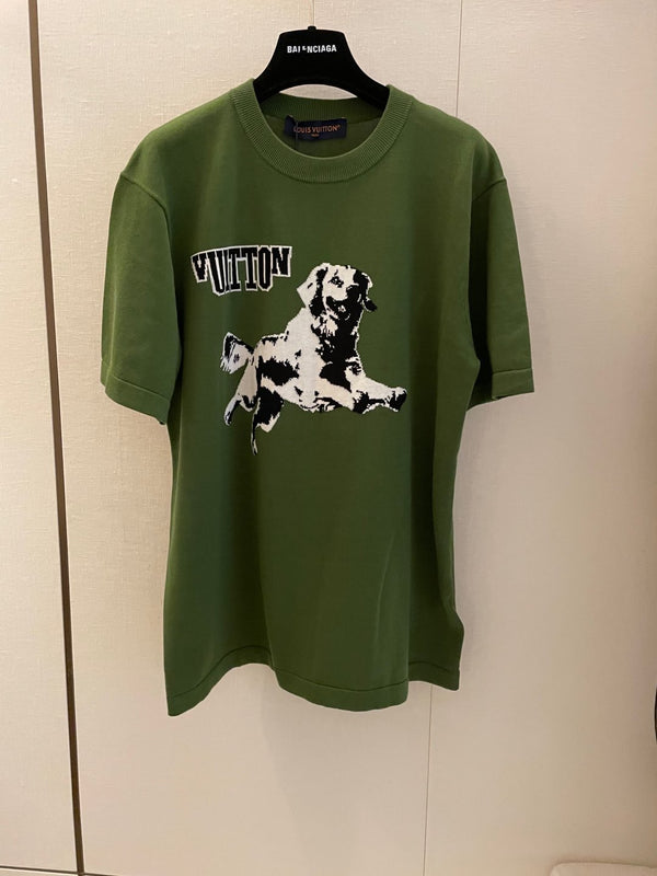 LV Donkey Brand New Puppy Jacquard Short Sleeves Shirt