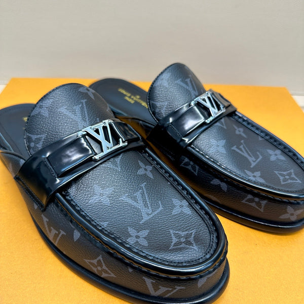 LV EASY MULE IN BLACK MONOGRAM CALFSKIN