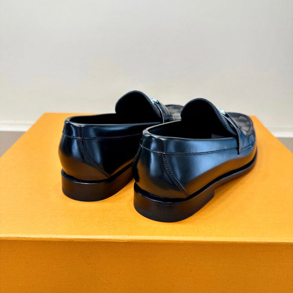 LV MAJOR LOAFER IN DAMIER BLACK CALFSKIN