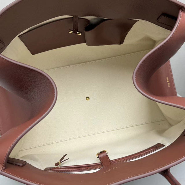 The Row Margaux 17 Burgundy Leather