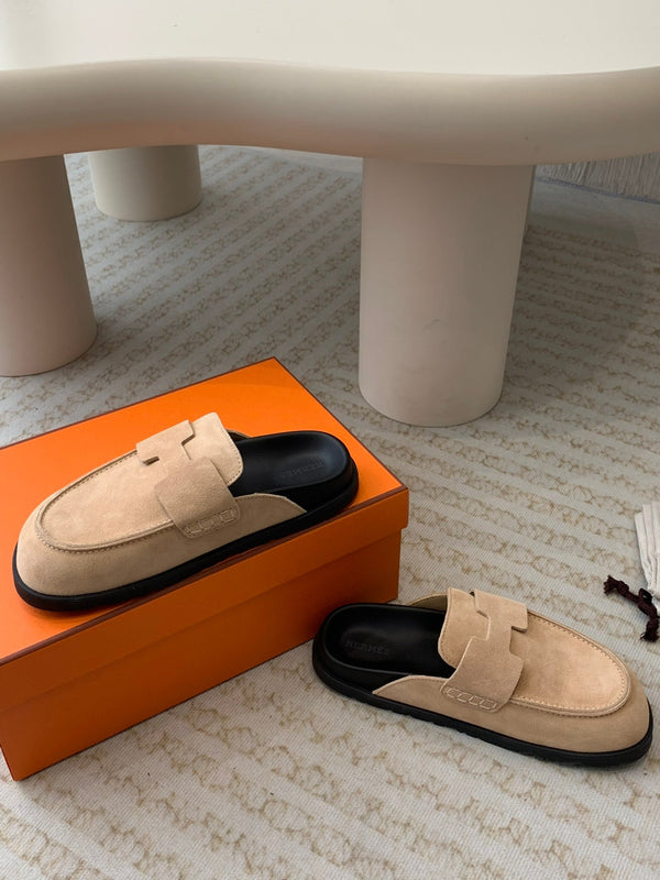 G0 MULE ROSA PASTELLO CAMOSCIO