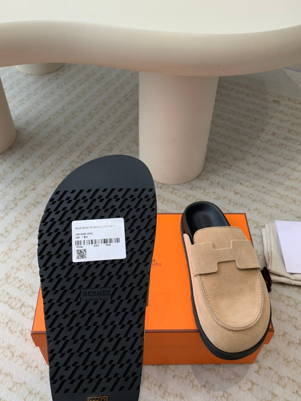 G0 MULE ROSA PASTELLO CAMOSCIO