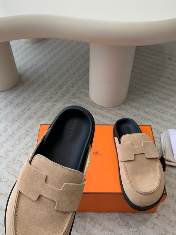 G0 MULE ROSA PASTELLO CAMOSCIO