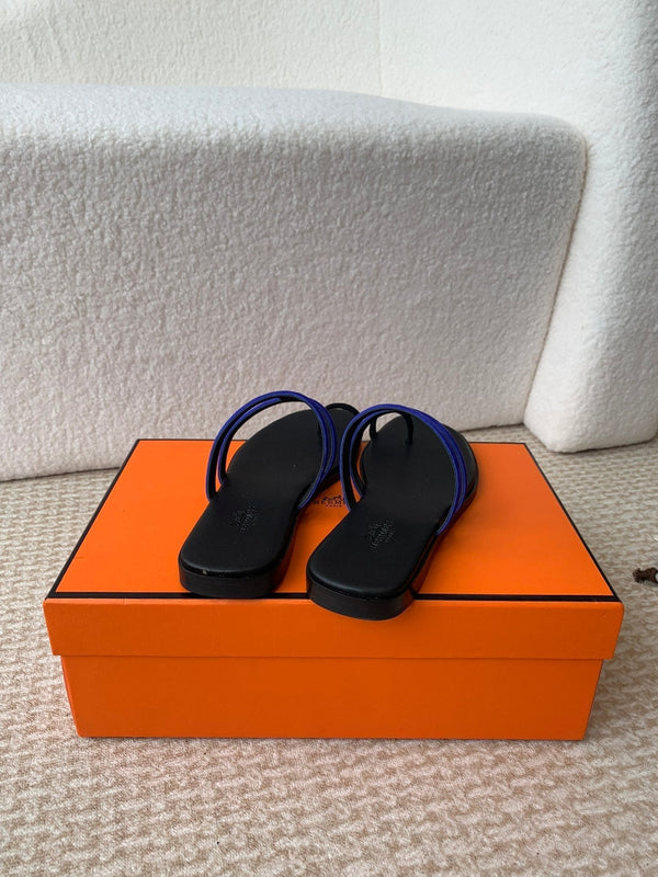 GEORGIA SANDALS BLACK MIX ADMIRAL CALFSKIN