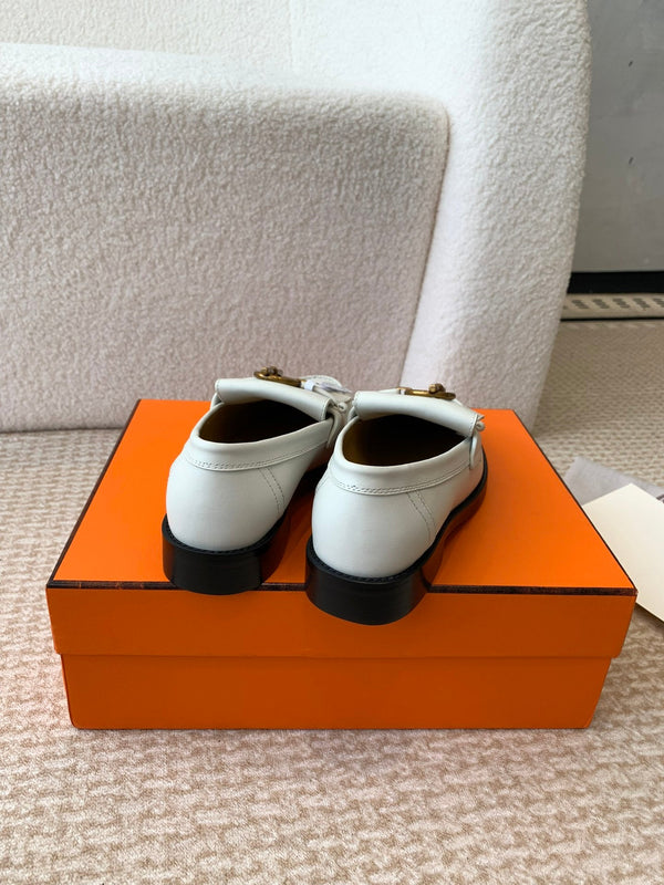 ivy loafer white lambskin