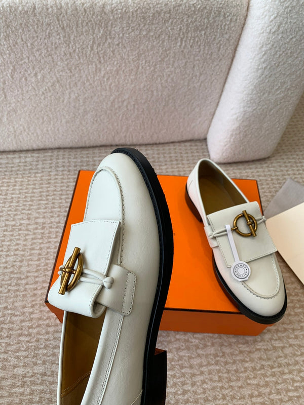 ivy loafer white lambskin