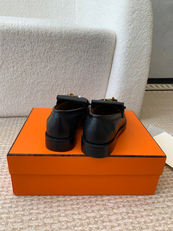 ivy loafer black lambskin