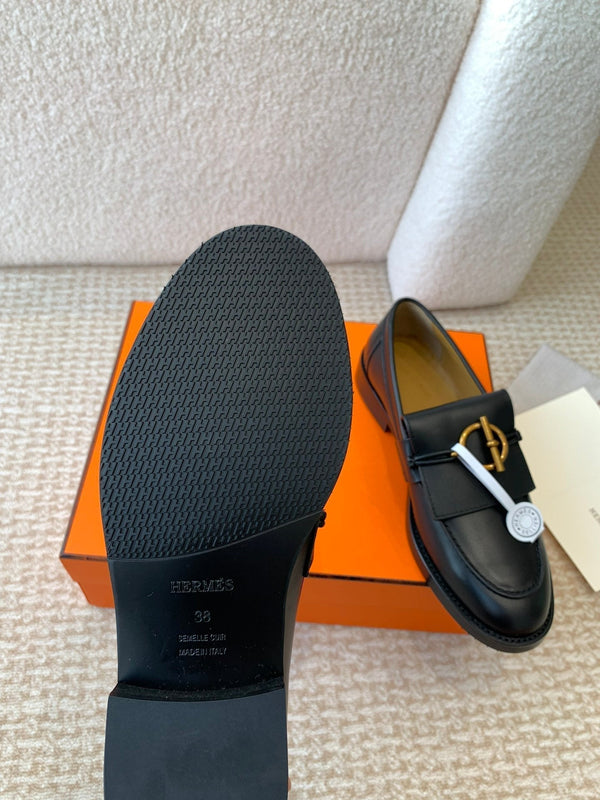 ivy loafer black lambskin