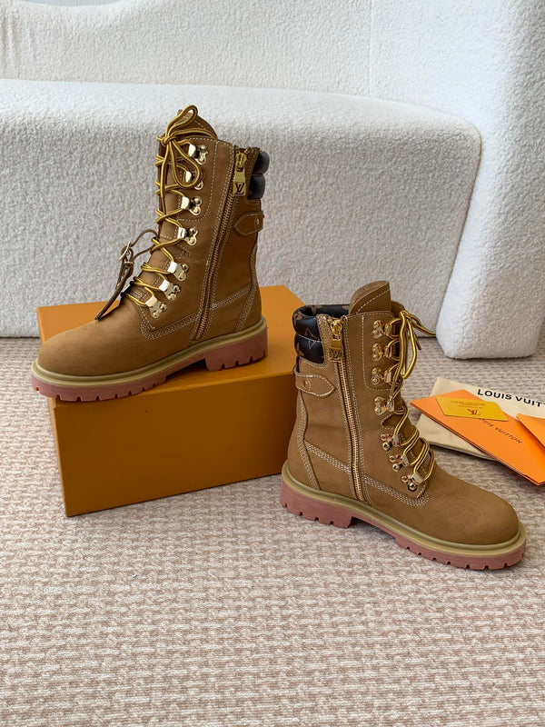 LV x Timberland Ranger Boot in pelle di vitello marrone