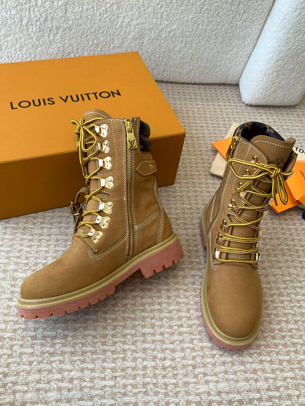 LV x Timberland Ranger Boot in pelle di vitello marrone