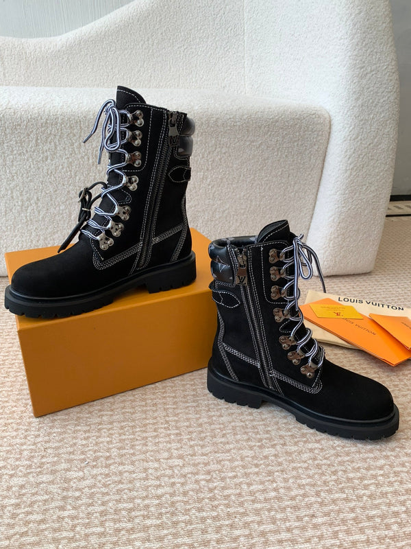 Stivali LV x Timberland Ranger in pelle di vitello nera