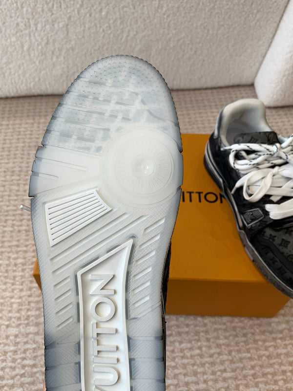 LV Trainer Sneaker 30mm Black Cowhide