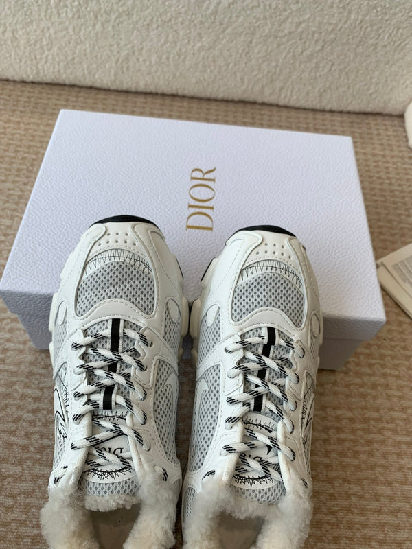 CD Chrono Sneaker In White Mesh Fabric 998710