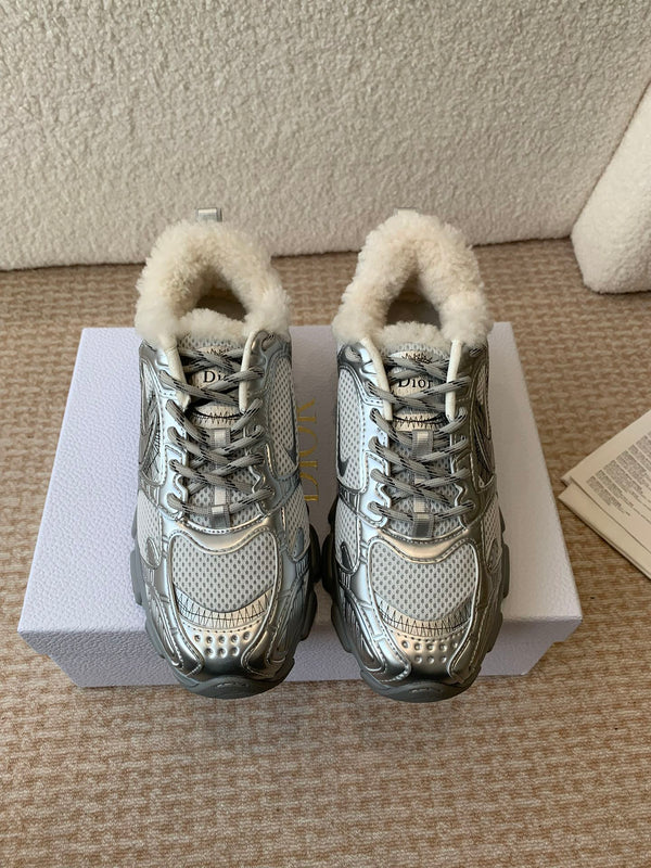 CD Chrono Sneaker In Silver Mix White Mesh Fabric 998712