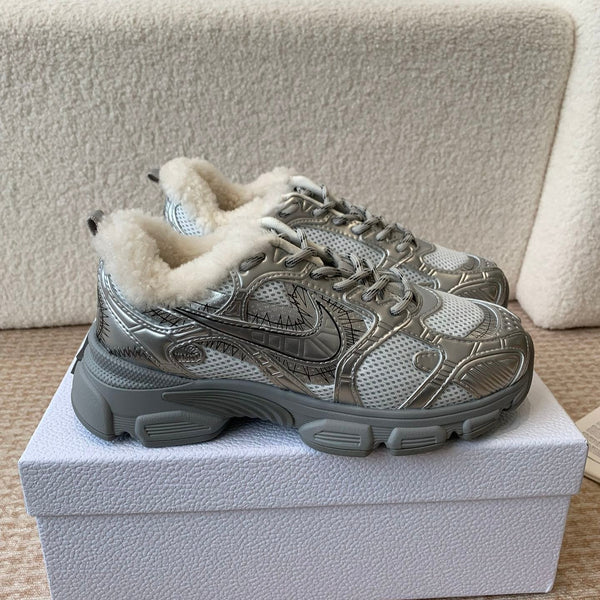 CD Chrono Sneaker In Silver Mix White Mesh Fabric 998712