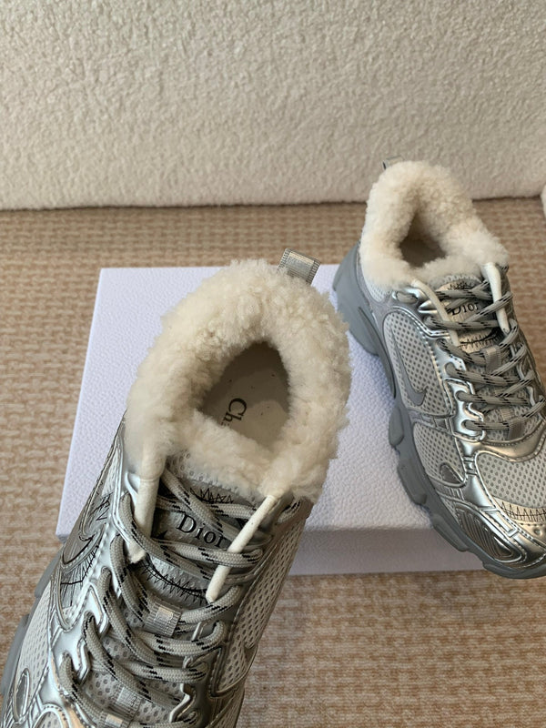 CD Chrono Sneaker In Silver Mix White Mesh Fabric 998712