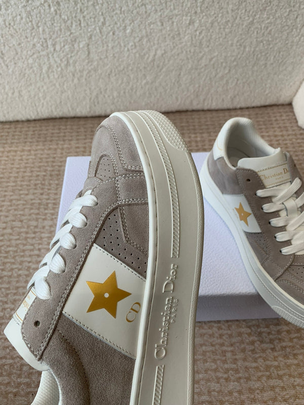CD Star Platform Sneaker In Light Brown Grey Suede 998718