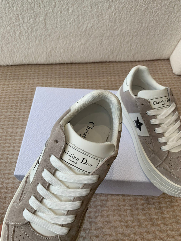 CD Star Platform Sneaker In Light Brown Grey Suede 998720