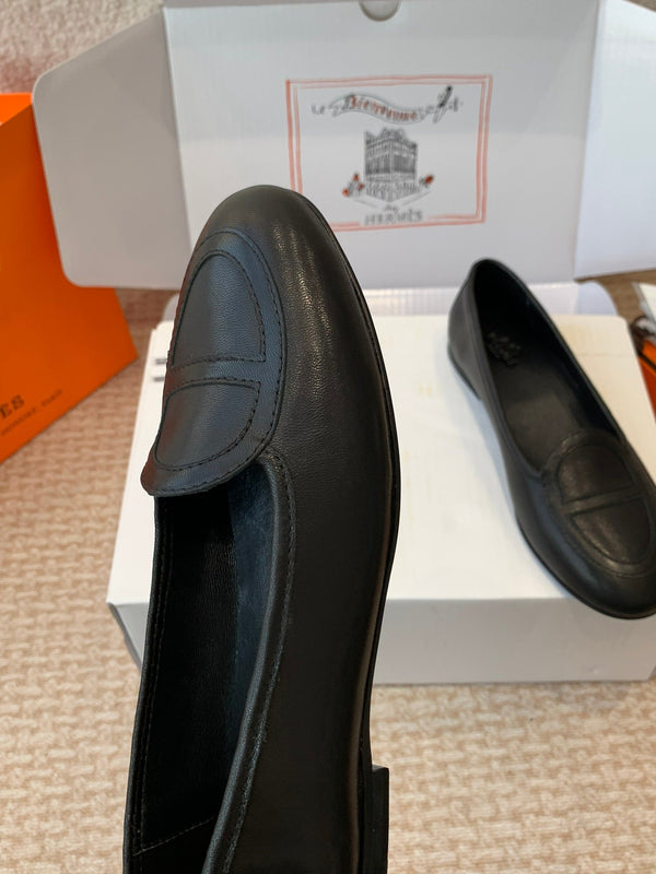 HM Julia Loafer In Black Lambskin 997929