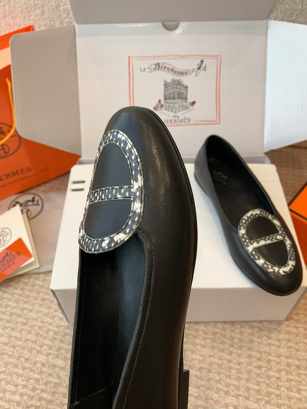HM Ballet Flat In Black Lambskin 997869