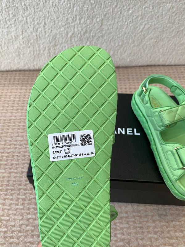 SANDALO DAD IN PELLE DI VITELLO VERDE OTTANIO