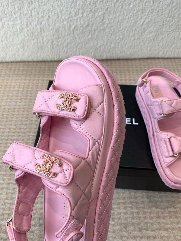 DAD SANDAL IN PALE PINK CALFSKIN