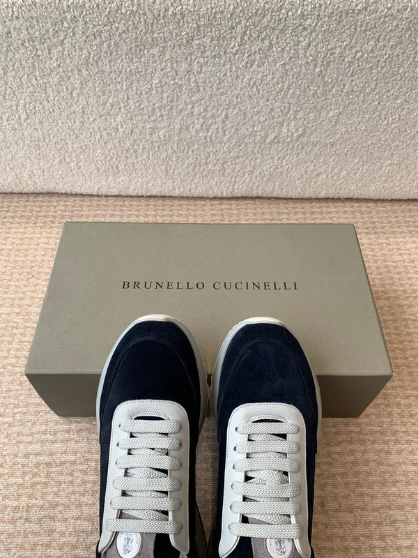 CL 25C Brunello Cucinelli Navy Blue Sneaker Suede 298883