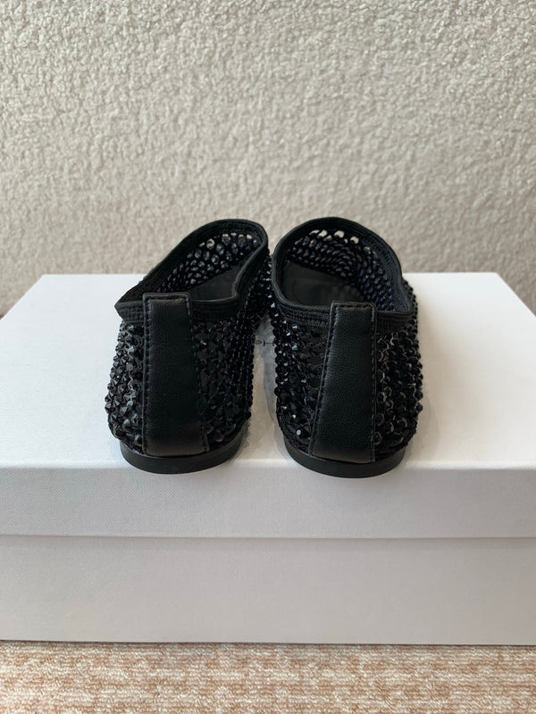 CL 25 Ballet Flats Black Mesh Hot Diamond 345529