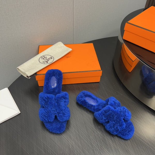 Sandalo HM Oran in lana blu scuro 952304